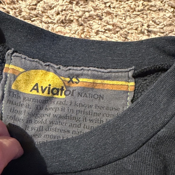 Aviator Nation Heart Stitch Crewneck Sweatshirt & Heart Stitch Sweatpants, XS - Picture 5 of 16